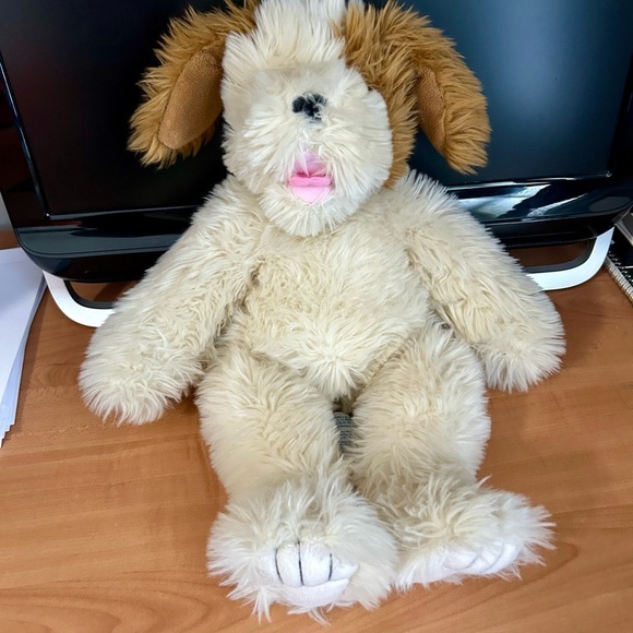 Vintage Build A Bear plush Scruffy puppy/shaggy dog toys with hello kitty top - Picture 2 of 4
